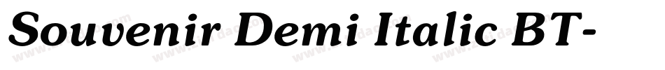 Souvenir Demi Italic BT字体转换